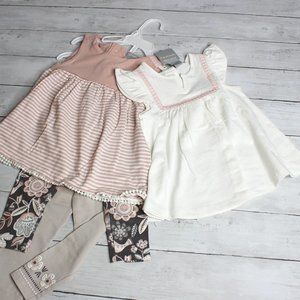 Tahari Baby Girl Tops Capri Leggings Size 18 Months Mix Match Sets Lot